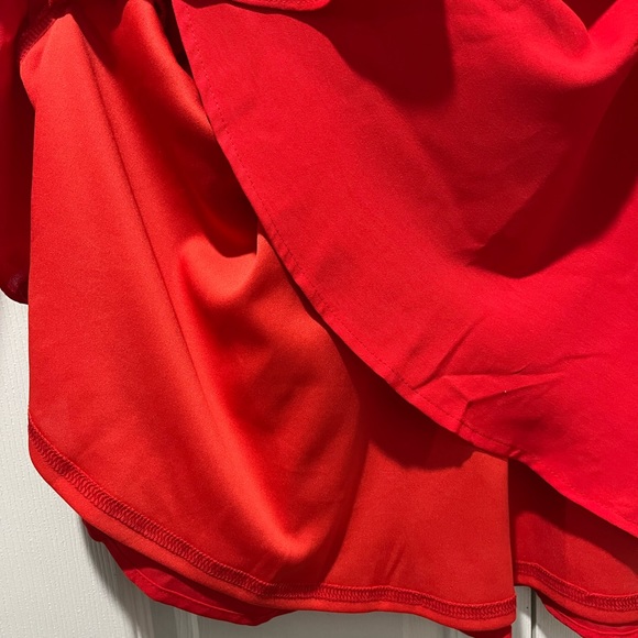 Tinas Fashion Red Wrap Skater Dress NWT - Picture 7 of 9